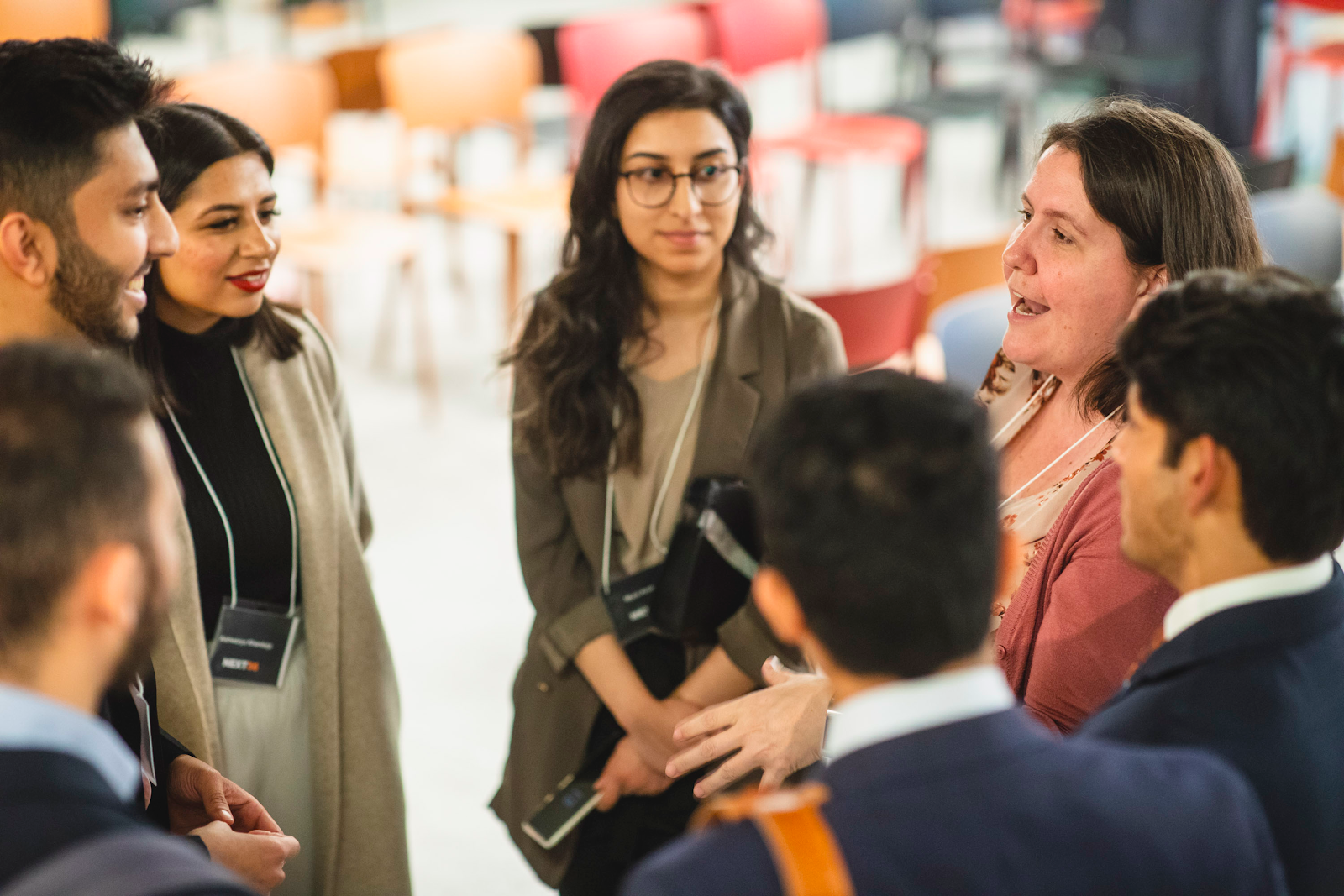 Networking donor providing insights to entrepreneurs